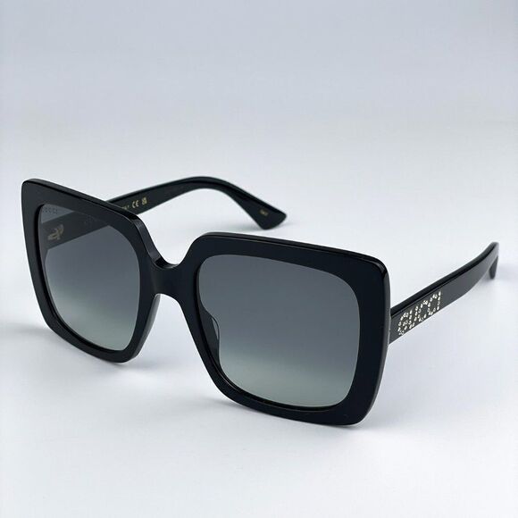 NEW Gucci GG0418S 001 Black Grey Square Women Sunglasses main image 10